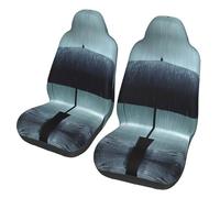 yefan Black Umbrella In The Rain Front Car Seat Covers, Suitable For Most Cars, Vans, &Trucks, And Suvs. Washable. Comes In A 2-Piece Set.