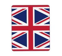 yefan British flag 10 x 12 inch Mouse pad with stitched edges, comfortable non-slip rubber base, and washable.