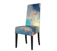 yefan Cloudy Sky Chair covers, kitchen chair covers, removable and washable.