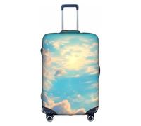 yefan Cloudy Sky Elastic Luggage Cover, Scratch and dust Resistant, with Concealed Zipper and Fastening Buckle.M