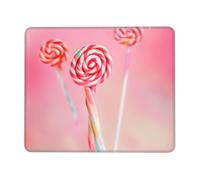 yefan Colorful Lollipop Square Mouse Pad With Stitched Edges And Non-Slip Rubber Base For Office Laptops, &7.9 X 9.5 In.