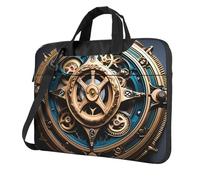 yefan Cool Steampunk Gears 13 inch Laptop shoulder bag, portable bag, with shoulder strap and pocket.