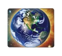 yefan Cosmic Earth 10 x 12 inch Mouse pad, non-slip rubber base with stitched edges, suitable for laptops.