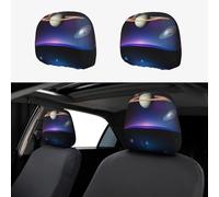 yefan Cosmic Saturn 2-Pack Car Headrest Covers, Universal Type, Suitable for Cars, Trucks, SUVs, and Vans.