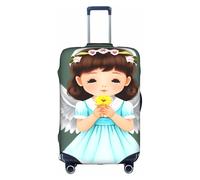 yefan Cute Little Angel Elastic Luggage Cover, Scratch and dust Resistant, with Concealed Zipper and Fastening Buckle.M