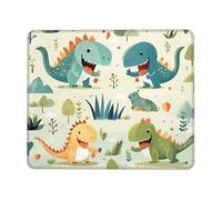 yefan Cute little baby dinosaur 8.3 x 10.3 in Mouse pad, non-slip rubber base with stitched edges, suitable for laptops.