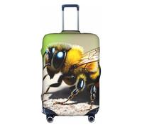 yefan Cute Little bee Elastic Luggage Cover, Scratch and dust Resistant, with Concealed Zipper and Fastening Buckle.M