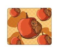 yefan Cute little hamster 10 x 12 inch Mouse pad, non-slip rubber base with stitched edges, suitable for laptops.
