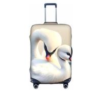 yefan Cute Little swan Elastic Luggage Cover, Scratch and dust Resistant, with Concealed Zipper and Fastening Buckle.M