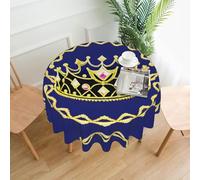 yefan Fantasy Tiara Round tablecloth, 60 inches (approx. 152 cm), decorative, washable, suitable for dining rooms, kitchens, etc.