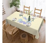 yefan Fresh Orchids Tablecloth, suitable for kitchens and dining rooms, 137 inches x 183 cm, seats 4-6 people.
