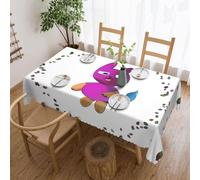 yefan Happy 3D kitten Tablecloth, suitable for kitchens and dining rooms, 137 inches x 183 cm, seats 4-6 people.