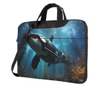 yefan Huge killer whales 13 inch Laptop bag with shoulder strap and pockets, suitable for school, work, etc.