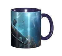 yefan Huge Killer Whales 330ml Mug with Handle, Suitable for hot Tea, hot Cocoa, Milk, etc., Suitable for Both Men and Women.