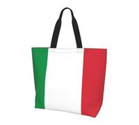 yefan Italian flag Shoulder bag, casual tote bag, unisex, suitable for daily commuting, shopping, and school.