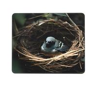yefan Little Bird Nest Square Mouse Pad With Stitched Edges And Non-Slip Rubber Base For Office Laptops, &7 X 8.6 In.