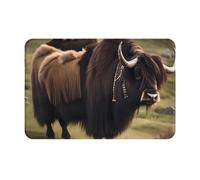 yefan Mighty Highland Yak Doormat, 23.6 X 15.7 Inches, &Non-Slip Doormat For Interior Entrances, Stain-Resistant Welcome Mat.