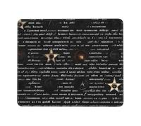 yefan Mysterious Text Square Mouse Pad With Stitched Edges And Non-Slip Rubber Base For Office Laptops, &8.3 X 10.3 In.