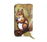 yefan Nut-Eating Squirrel Wallet, with Zipper, Large Capacity, can Hold 12 Cards.