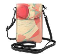 yefan Retro Abstract Shades Women'S Crossbody Bag, Zippered Phone Wallet, &Shoulder Handbag, Adjustable Shoulder Strap.