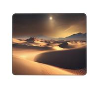 yefan Sahara Desert Square Mouse Pad With Stitched Edges And Non-Slip Rubber Base For Office Laptops, &8.3 X 10.3 In.