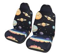 yefan Saturn Jupiter Earth Front Car Seat Covers, Suitable For Most Cars, Vans, &Trucks, And Suvs. Washable. Comes In A 2-Piece Set.