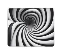 yefan spiral optical illusion gif 10 x 12 inch Mouse pad, non-slip rubber base with stitched edges, suitable for laptops.