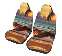 yefan Sunset Beach Hammock Front Car Seat Covers, Suitable For Most Cars, Vans, &Trucks, And Suvs. Washable. Comes In A 2-Piece Set.