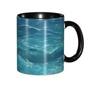 yefan The deep Blue sea 330ml Mug with Handle, Suitable for hot Tea, hot Cocoa, Milk, etc., Suitable for Both Men and Women.