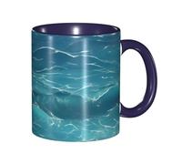 yefan The deep Blue sea 330ml Mug with Handle, Suitable for hot Tea, hot Cocoa, Milk, etc., Suitable for Both Men and Women.