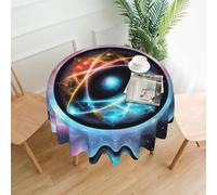 yefan Wonderful Universe Round Tablecloth, 60 Inches (About 152.4 Cm),& Indoor And Outdoor Tablecloths For Kitchen Parties.