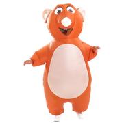 Yeffute Inflatable Mouse Costume for Adult Blow up Mouse Costume Funny Halloween Party Cosplay Costume Suit (Brown)