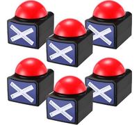 Yeffxior Electronic Quiz Keys with Sound Lights - For Team Games, Competitions and Family Shows - Complete Set of 6 Tone Alarms