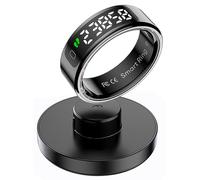 Yeforu Smart Ring Health Fitness Tracker Ring with Screen Data Display Heart Rate Monitor Sleep Tracking Exercise Tracker Smart Rings for Android iOS Phones Wireless Charging