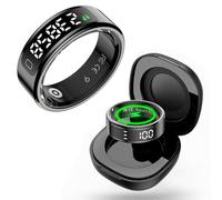Yeforu Smart Ring with Display Heart Rate Monitor Fitness Ring without Subscription Prayer Counter Sleep Tracker Health Rings for Men Women Fitness Tracker for Step Calories Distance Tracking