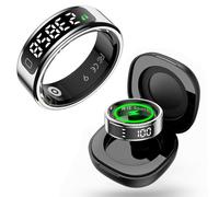 Yeforu Smart Ring with Display Heart Rate Monitor Fitness Ring without Subscription Prayer Counter Sleep Tracker Health Rings for Men Women Fitness Tracker for Step Calories Distance Tracking