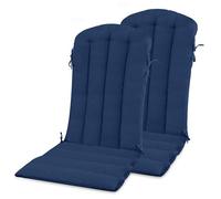 YEFU Adirondack Chair Cushion, Thin Rocking Chair Cushions with Straps Set of 2, Folding Patio Chair Pad for Indoor and Outdoor, 19.7x18.9x1.5 Inch, Navy