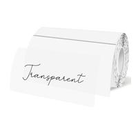 YEGAWEN 2x4 Inch Transparent Thermal Labels Stickers, Self-Adhesive Clear Waterproof Thermals Stickers for Logo Design, Transparent Direct Thermal Labels- 200 Sheets