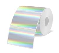 YEGAWEN 3x2 Inch Holographic Thermal Labels, Silver Thermal Sticker Labels, Rainbow Glitter Thermal Stickers for Price, Barcode, Mailing, Name, DIY Custom Logo Design, 200 Labels/1 Roll