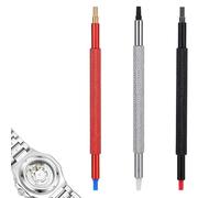 YEGERING 3 PCS Watch Hand Pressers, Stainless Steel Watch Hand Pusher Set with Soft Plastic Ends for Scratch-Free Installation, Multiple Hole Sizes for Accurate Watch Hand Setting and Repair Tool Kit