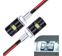 YEGERING Licence Plate Light LED 12V Waterproof - Universal Fit for Motorbike, Truck, Car, ATV & RV | Super Bright Dustproof Number Plate Lamp | Easy Install Sealed Design (2PCS)