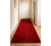 YEGRFJIS Red Runner Rug Washable Non-Slip 130x210cm, Modern Turkish Style Hallway Carpet, Soft Faux Cashmere Short Pile, Luxury Decor for Living Room Hotel