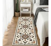 YEGRFJIS Vintage Ethnic Style Rug 130x240cm Runner Traditional Tribal Carpet Non-Slip Washable Bedside Rug Bedroom, Rug Runner for Kitchen, Hallway, Entrance Area