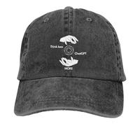 YEGTQAON Vintage and Classic Pure Color Cowboy Hats Think Less Plus Women's Hat Sun Visor Baseball Caps ChatGPT Peaked Trucker Dad Hat Durable and Comfortable