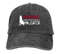 YEGTQAON Vintage and Classic Warning Owner is Protected by A Maligator Baseball Cap Men Hats Women Visor Protection Snapback Belgian Malinois Caps Durable and Comfortable