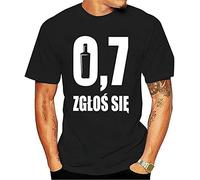 yegui 07 Czarna smieszna Koszulka Polska Alcohol Funny Mens Tshirt Smieszne koszulki Poland Black Size XXL