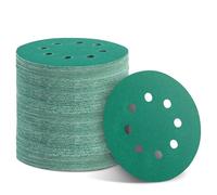 YEHBS 100PCS 240 Grit Premium Green Sanding Discs, 5-Inch 8-Hole Sandpaper for Random Orbital Sander