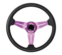 YEHICY Auto Racing Flat Steering Wheel with Purple Spokes 350mm 13.8”6 Bolts Grip Vinyl Leather Universal Simulation Game Steering Wheel For Logitech G29 G920 G923