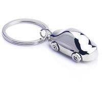 YEHJDSMD Cool Luxury Metal Keychain Car Model Key Chain Key Ring Racing Car Keyring For Man Women Gift, Silver, M