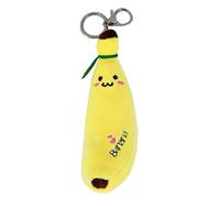 YEHJDSMD Cute Banana Plush Keychain Fruit Stuffed Toy Key Chain Banana Doll Kawaii Key Chains for Kids Women Girl Jewelry Gift for Birthday, Christmas, Yellow